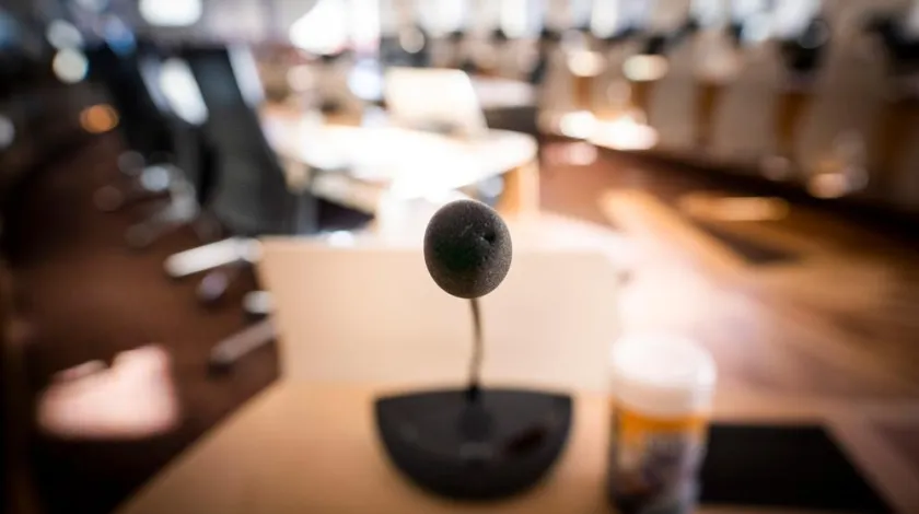 Microfoon in raadszaal Utrecht