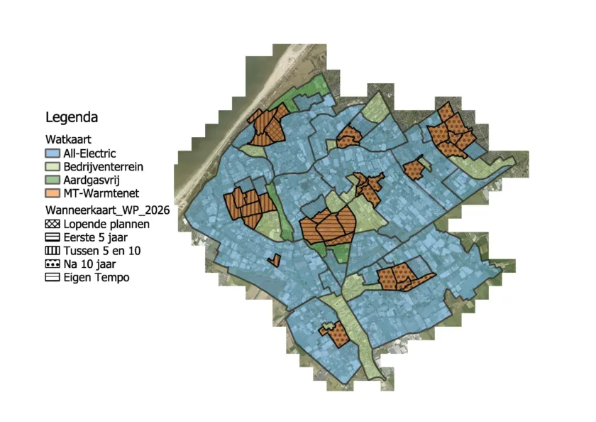 Kaart van gemeente Westland per gebied plannen